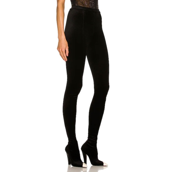 ❌SOLD❌ Saint Laurent Velvet Phantom Pantaboots Nero & Pearl WAIST 34 \ SHOES 38 - Picture 3 of 17